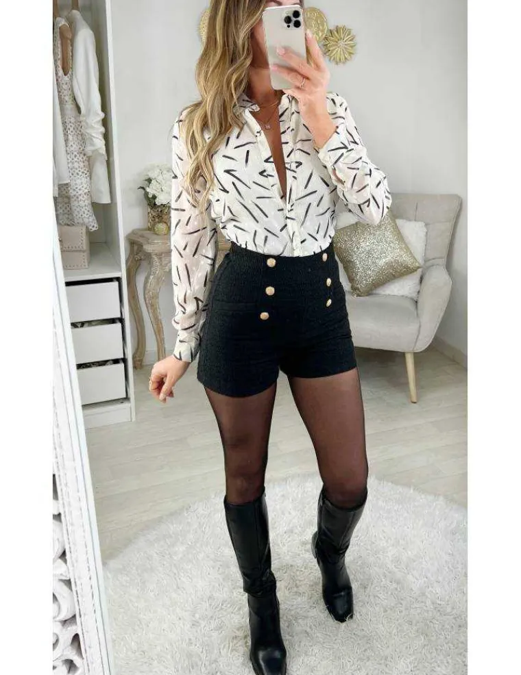 mon_chemisier_en_voilage__3-3.webp My Look Féminin Mon chemisier en voilage cream " black touch " Discount