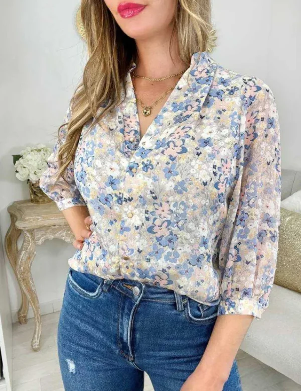 My Look Féminin Mon chemisier en voilage "pastel flowers" Best