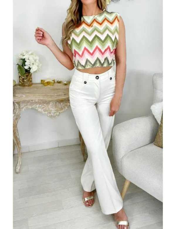 My Look Féminin Mon crop top épaulé "coup de coeur" Best