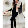 My Look Féminin Mon gilet sans manches beige style cuir "épaulé" Best