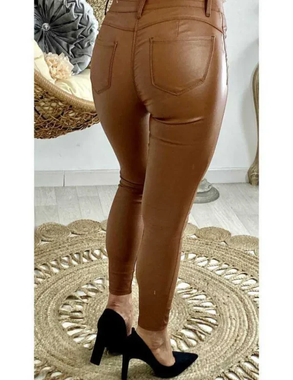 My Look Féminin Mon jeans camel enduit push up' Hot