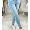 My Look Féminin Mon Jeans light blue taille haute "five buttons" Sale