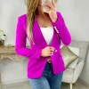 My Look Féminin Mon joli blazer fuchsia" boutons dorés" Sale