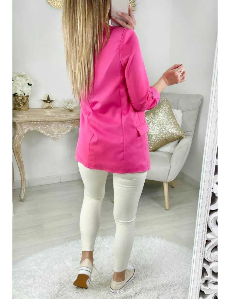 mon_joli_blazer_rose_flas_3.webp My Look Féminin Mon joli blazer rose flashy " boutons dorés" Discount