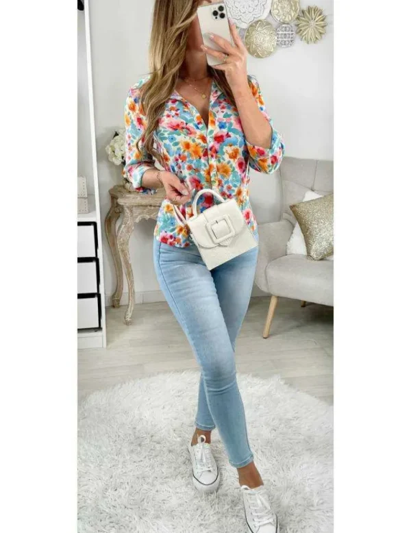My Look Féminin Mon joli chemisier "Juicy Flowers" Clearance