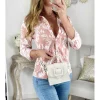 My Look Féminin Mon joli chemisier" Pink print" New