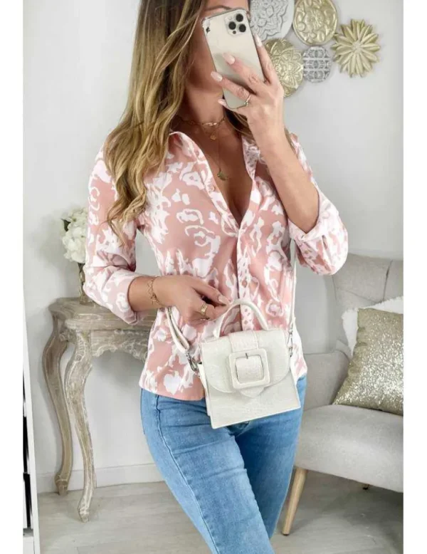 My Look Féminin Mon joli chemisier" Pink print" New