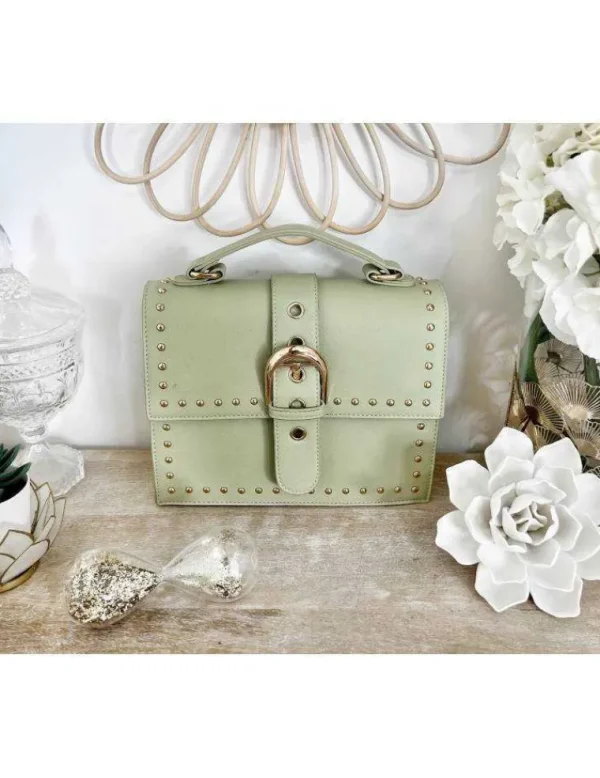 My Look Féminin Mon joli sac style green & gold "jolie boucle" Sale