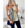 My Look Féminin Mon joli top one shoulder "black ethnie" Fashion