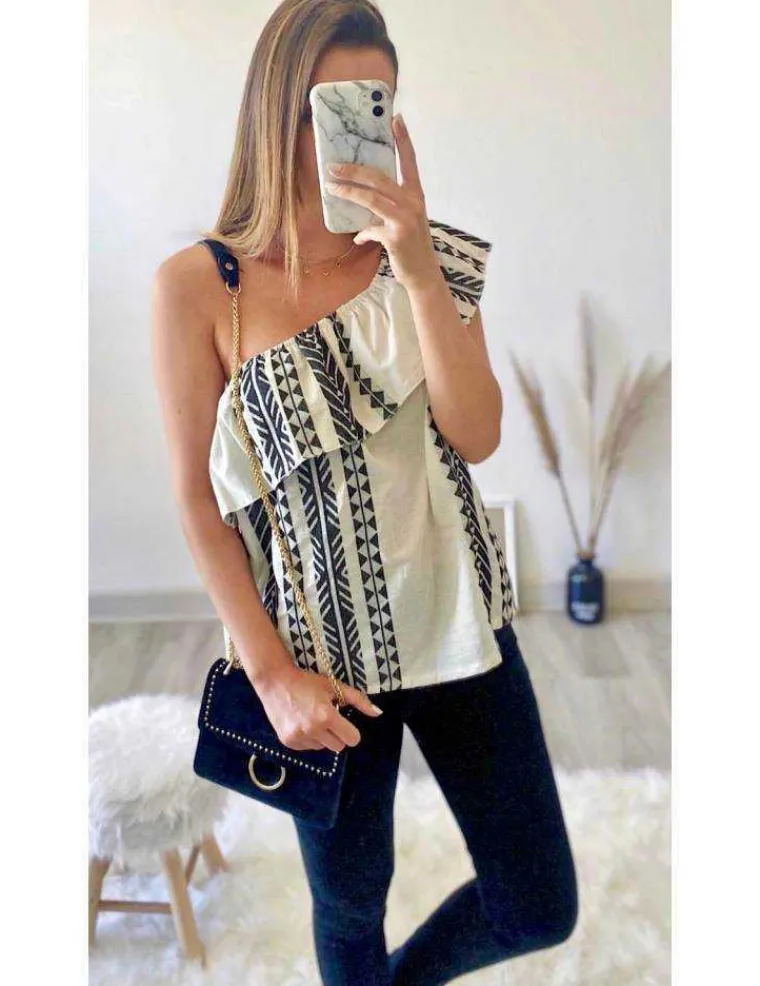 mon_joli_top_one_shoulder_0.webp My Look Féminin Mon joli top one shoulder "black ethnie" Fashion