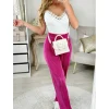 My Look Féminin Mon pantalon fuchsia "Wide Legs" Hot