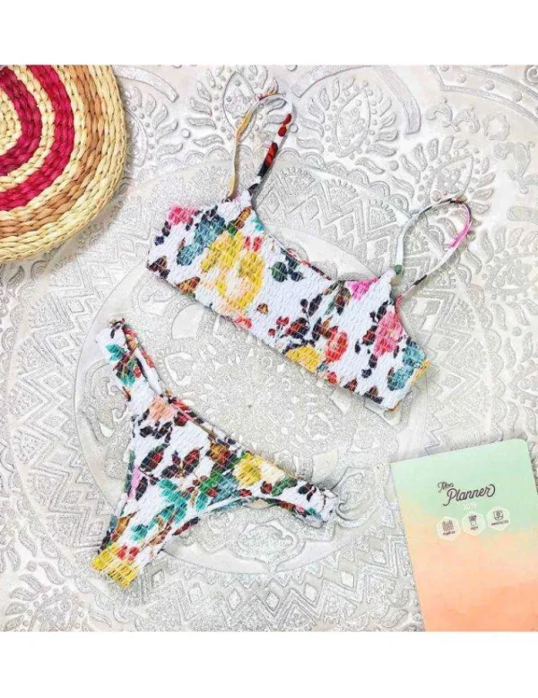 My Look Féminin Mon petit bikini "White & flowers" Fashion