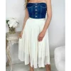 My Look Féminin Mon petit bustier en jeans " boutonné" New