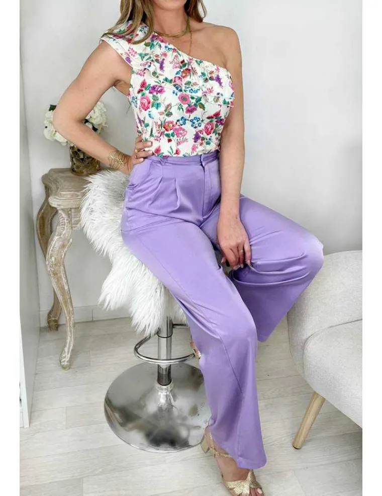 mon_petit_top_fleuri_quot_0.webp My Look Féminin Mon petit top fleuri " one shoulder & col volant" Sale