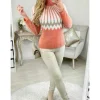 My Look Féminin Mon pull col cheminée " tricolore" Hot