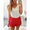 My Look Féminin Mon short rouge à pois et volants Outlet