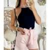 My Look Féminin Mon superbe short rose pale et sa ceinture Hot