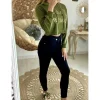 My Look Féminin Mon sweat kaki court "j'Adore paris" Clearance