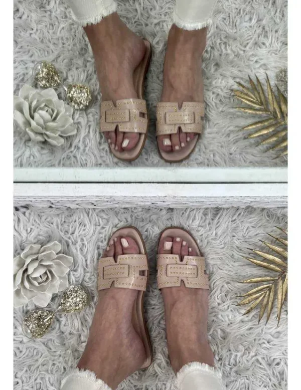 My Look Féminin Mules plates beige caramel Fashion