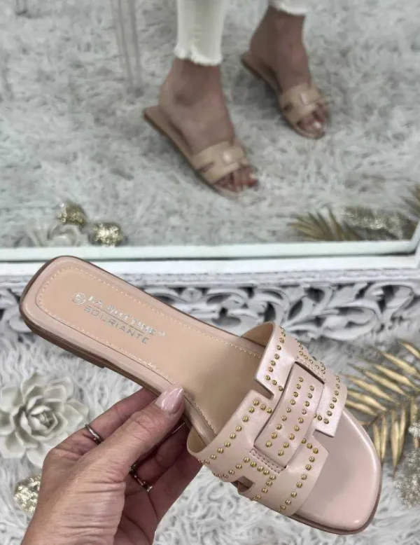 My Look Féminin Mules plates beige caramel Fashion