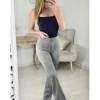 My Look Féminin Pantalon droit gris style jogging Clearance