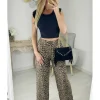 My Look Féminin pantalon léger style lin motifs léo Best