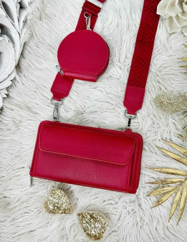 My Look Féminin Petit sac rouge à bandoulière Hot
