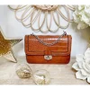My Look Féminin Petit sac style cuir camel & chain "style croco" New