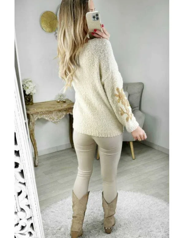 My Look Féminin pull en lainage beige " doudou" Discount