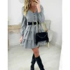 My Look Féminin Robe ample motifs pied de poule New