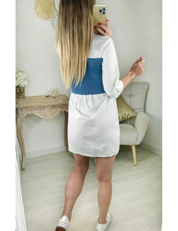 My Look Féminin robe chemisier effet deux pièces & smockée Online