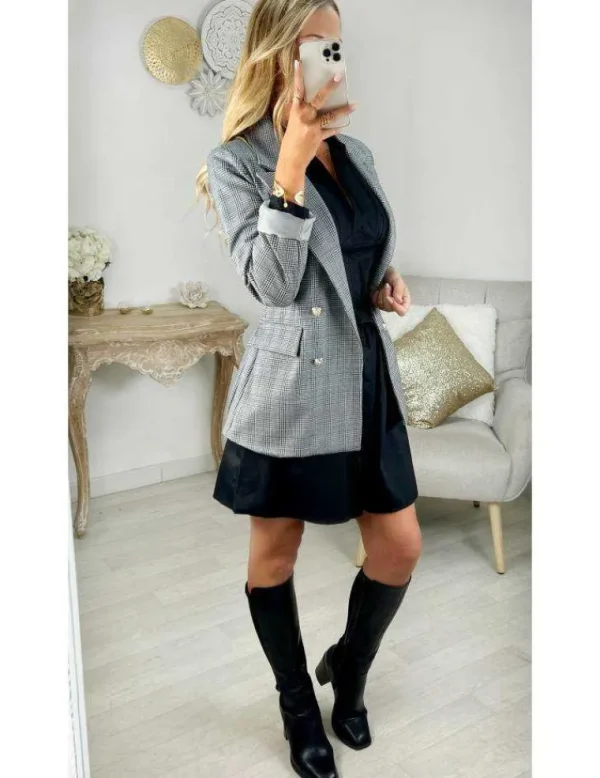 My Look Féminin robe chemisier noire dos froncé Online
