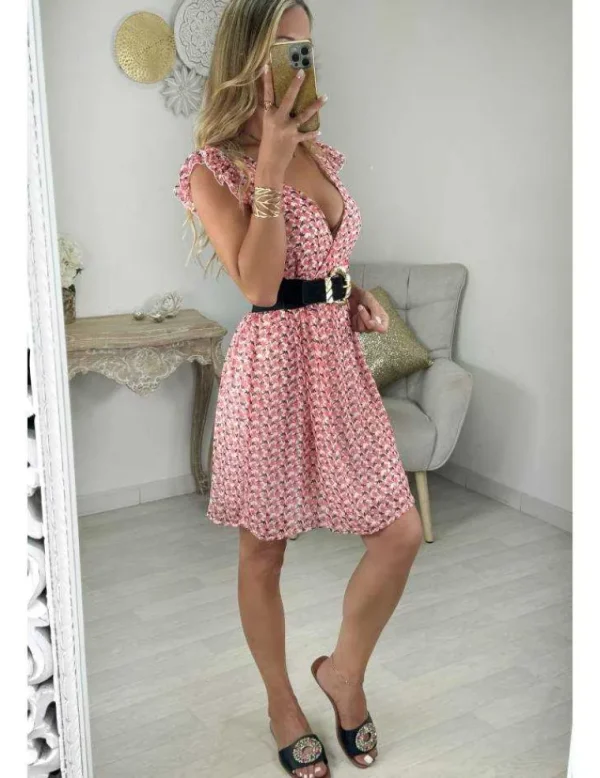 My Look Féminin robe droite en voilage fleurie Online