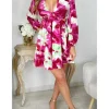 My Look Féminin Robe droite femme Printemps fuchsia & fleurie New
