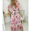 My Look Féminin robe en voilage fleuri rose Discount