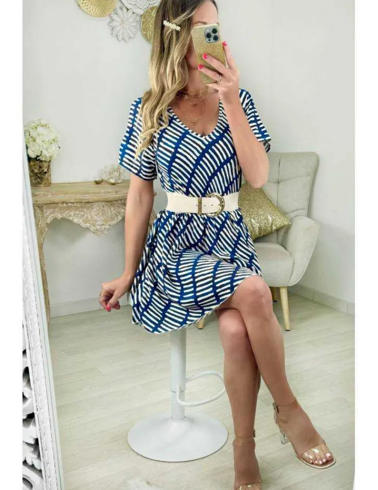 robe_fluide_motifs_bleus__0.webp My Look Féminin robe fluide motifs bleus col v Fashion