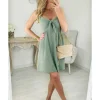 My Look Féminin robe kaki gaze de coton Hot
