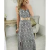 My Look Féminin robe longue fendue motifs noirs & caramel Online