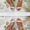 My Look Féminin sandales à talons beige Outlet