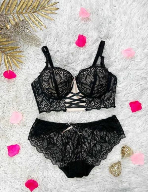 My Look Féminin soutien-gorge effet corset " Nude & Black " Hot