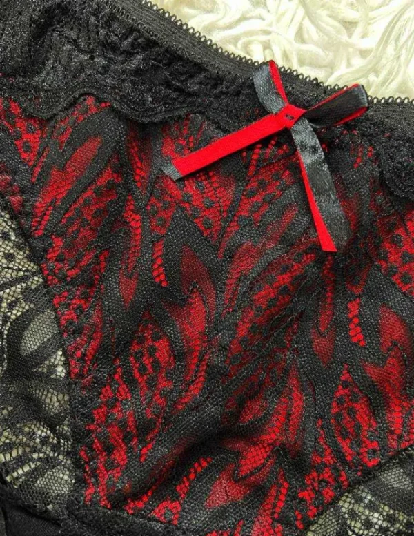 My Look Féminin Soutien-gorge effet corset " Red & Black " Fashion