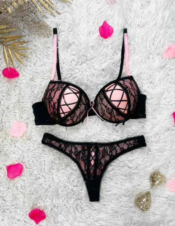 My Look Féminin Tanga " Pink & Black " Best