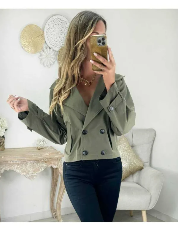 My Look Féminin Trench kaki court Fashion